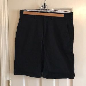Black Cotton Dress Shorts